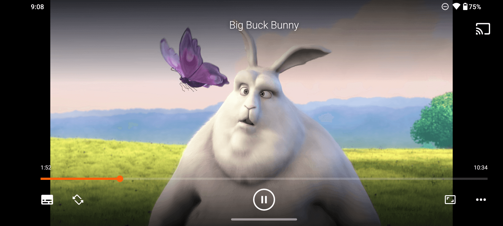 VLC Media Player on Android playing video